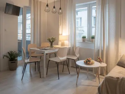 Część wypoczynkowa w obiekcie Apartament Clever 1 Kamienica Grochów