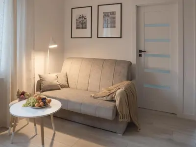 Część wypoczynkowa w obiekcie Apartament Clever 1 Kamienica Grochów