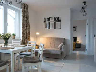 Część wypoczynkowa w obiekcie Apartament Clever 2 Kamienica Grochów