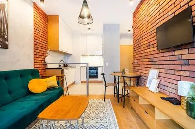 Kuchnia lub aneks kuchenny w obiekcie ApartamentySnu, Wola Premium III z parkingiem