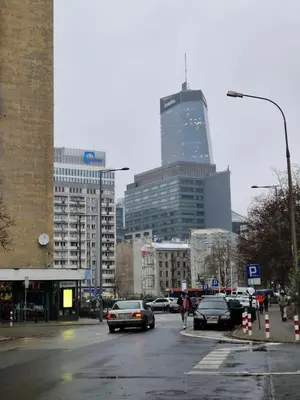 Widok na miasto Warszawa z tego apartamentu