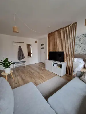 Część wypoczynkowa w obiekcie Vizzit Us Twarda Apartament