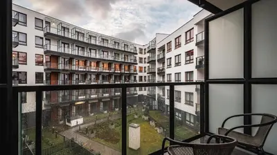 Budynek, w którym mieści się apartament