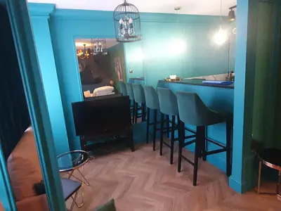Część wypoczynkowa w obiekcie Nice Warsaw Apartment