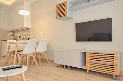Telewizja i/lub zestaw kina domowego w obiekcie City Apartments Jaktorowska