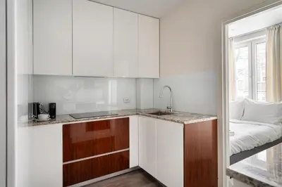 Kuchnia lub aneks kuchenny w obiekcie Heart of Warsaw 2BR Haven