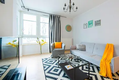 Część wypoczynkowa w obiekcie Apartment 1-bed Kłobucka P&O Serviced Apartments