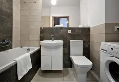Łazienka w obiekcie Apartment 1-bed Kłobucka P&O Serviced Apartments