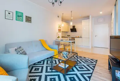 Część wypoczynkowa w obiekcie Apartment 1-bed Kłobucka P&O Serviced Apartments