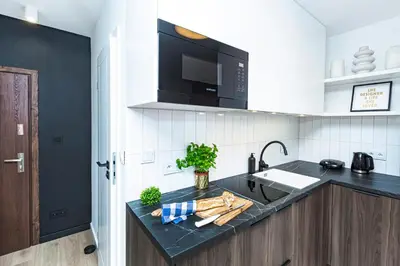 Kuchnia lub aneks kuchenny w obiekcie Mianowskiego 24 Red - Wifi Smart TV W pełni wyposażona kuchnia