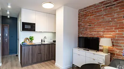 Kuchnia lub aneks kuchenny w obiekcie Mianowskiego 24 Red - Wifi Smart TV W pełni wyposażona kuchnia