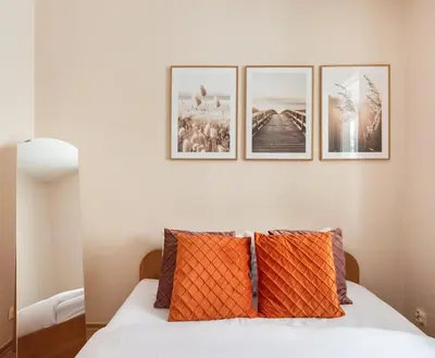 Łóżko lub łóżka w pokoju w obiekcie Praga Sulejkowska Comfort Apartment by BookingHost