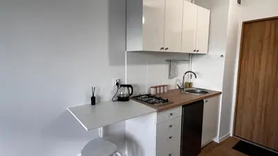Kuchnia lub aneks kuchenny w obiekcie 20m2 Studio, near Chopin Airport, cozy and quiet