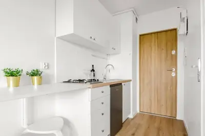 Kuchnia lub aneks kuchenny w obiekcie 20m2 Studio, near Chopin Airport, cozy and quiet