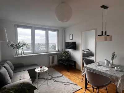 Plan piętra w obiekcie Bright and cozy 34m apartment near metro M2 and tram