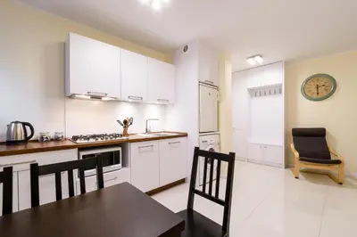Kuchnia lub aneks kuchenny w obiekcie Budgetplus Key Apartaments Pańska