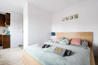 Łóżko lub łóżka w pokoju w obiekcie Budgetplus Key Apartaments Pańska