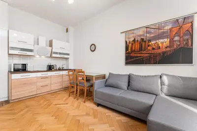 Kuchnia lub aneks kuchenny w obiekcie Apartamenty Wawa Centrum by Your Freedom