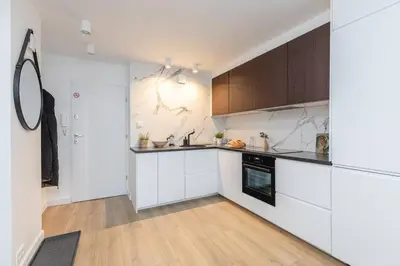 Kuchnia lub aneks kuchenny w obiekcie SuperApart Jana Pawła II, apt 302 Cozy Urban Retreat, Perfect for Couples