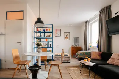 Część wypoczynkowa w obiekcie Dog of Warsaw Apartment - Puławska