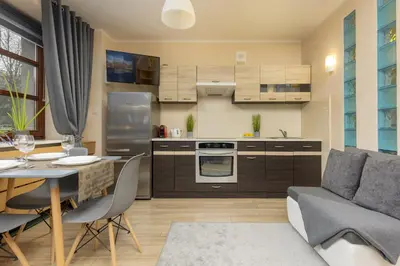 Kuchnia lub aneks kuchenny w obiekcie Comfortable Studio Sapiezynska by Noclegi Renters