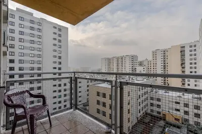 Balkon lub taras w obiekcie Metro Bemowo Comfort Studio by BookingHost
