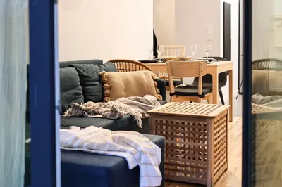 Łóżko lub łóżka w pokoju w obiekcie 2HomeRent Nowa Mangalia