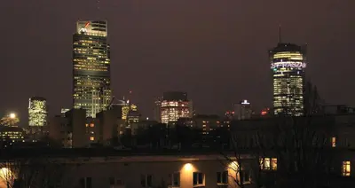 Widok na miasto Warszawa z tego apartamentu
