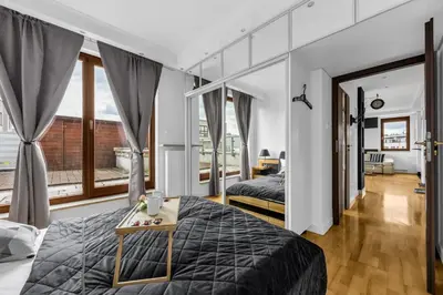 Plan piętra w obiekcie Sokratesa Business Apartments - 52m2 Terrace, Parking, Metro Nearby - by Rentujemy