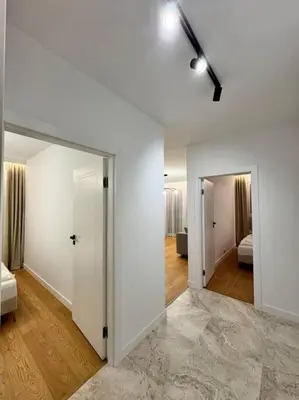 Łóżko lub łóżka w pokoju w obiekcie Forest Apart IV