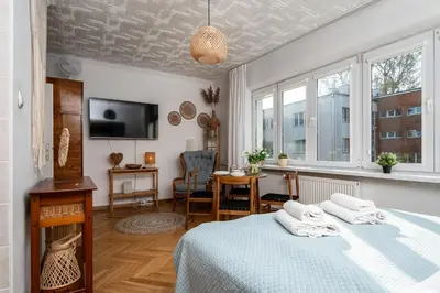 Łóżko lub łóżka w pokoju w obiekcie Obozowa 74 BOHO Apart By Perfect Apart