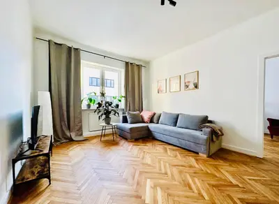 Część wypoczynkowa w obiekcie Baja Apartment Warsaw