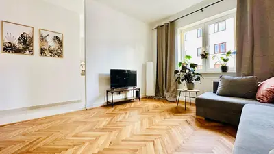 Telewizja i/lub zestaw kina domowego w obiekcie Baja Apartment Warsaw