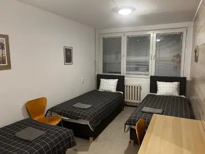 Łóżko lub łóżka w pokoju w obiekcie Warszawa Zachodnia
