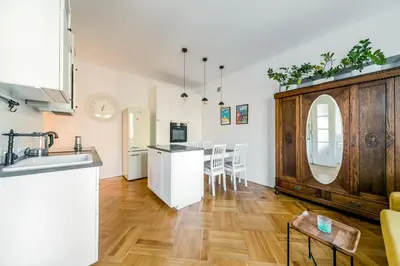 Kuchnia lub aneks kuchenny w obiekcie Warsaw Concierge Dynasy