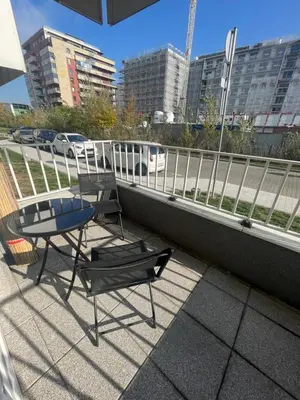 Balkon lub taras w obiekcie Espresso Apartment near Chopin Airport