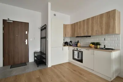 Kuchnia lub aneks kuchenny w obiekcie Espresso Apartment near Chopin Airport