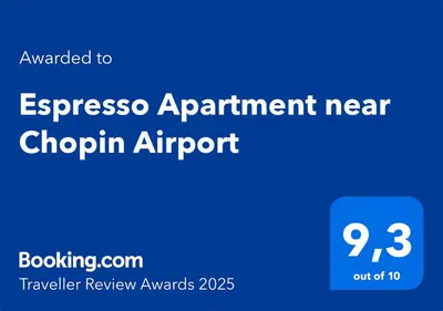 Certyfikat, podpis lub inny dokument wystawiony w obiekcie Espresso Apartment near Chopin Airport