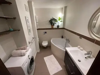 Łazienka w obiekcie Comfortable apartment in Warsaw Bielany