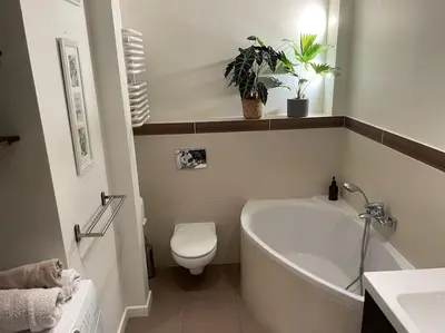 Łazienka w obiekcie Comfortable apartment in Warsaw Bielany