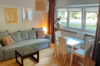 Część wypoczynkowa w obiekcie Comfortable apartment in Warsaw Bielany