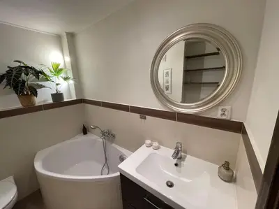 Łazienka w obiekcie Comfortable apartment in Warsaw Bielany