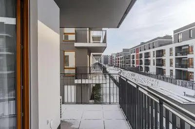 Balkon lub taras w obiekcie ShortStayPoland Premium Herbu Korczak (P2)