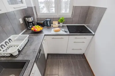 Kuchnia lub aneks kuchenny w obiekcie ShortStayPoland Bonifraterska (B149)