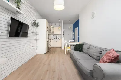 Telewizja i/lub zestaw kina domowego w obiekcie Jasnodworska 3A by Homeprime