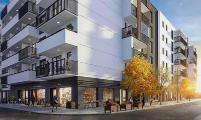 Budynek, w którym mieści się apartament