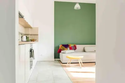Kuchnia lub aneks kuchenny w obiekcie Cozy flat near Metro Szwedzka