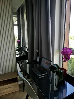 Telewizja i/lub zestaw kina domowego w obiekcie Zoliborz Rydygiera P&O Serviced Apartments