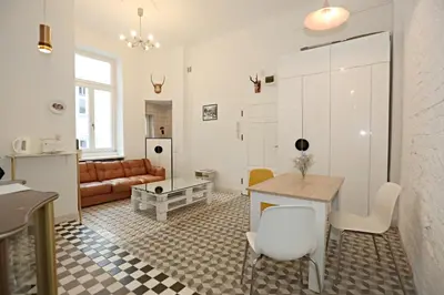 Część wypoczynkowa w obiekcie Pop Apartment Nowogrodzka