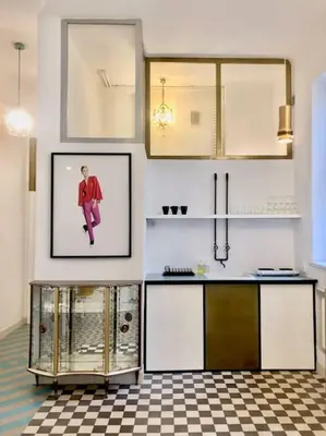 Kuchnia lub aneks kuchenny w obiekcie Pop Apartment Nowogrodzka
